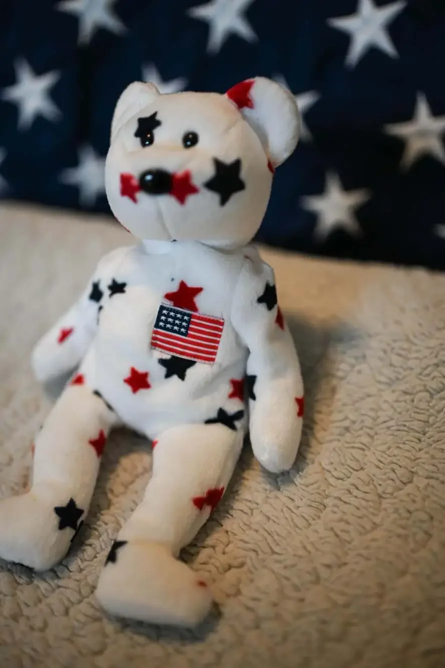 1998 Ty Beanie Babies Glory The Patriotic Bear NO TAG